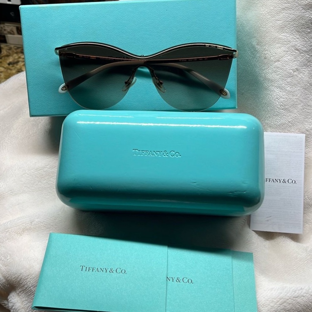Tiffany & Co. Silver and Black Sunglasses